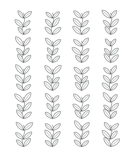 Silver Fern Leaf Tapestry — uncolored leaf tapestry drawing