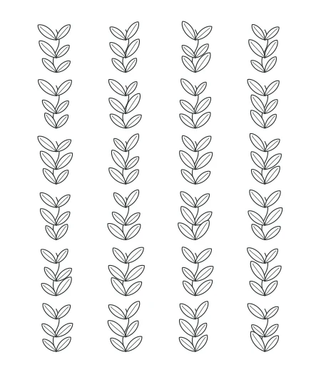 Silver Fern Leaf Tapestry — uncolored leaf tapestry drawing