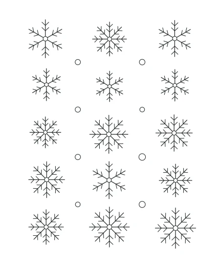 Silver Fern Snowflake Garden — uncolored snowflake garden drawing