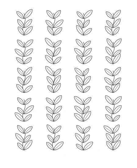 Soft Morning Leaf Tapestry — uncolored leaf tapestry drawing