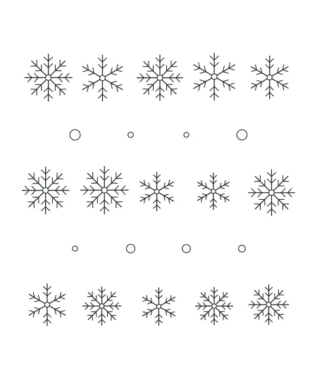 Soft Morning Snowflake Garden — uncolored snowflake garden drawing