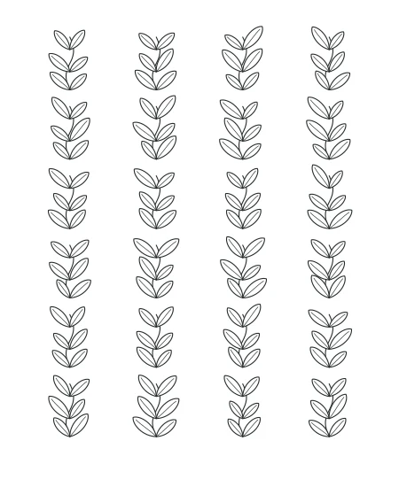 Sunday Garden Leaf Tapestry — uncolored leaf tapestry drawing