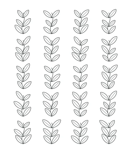 Sunday Garden Leaf Tapestry — uncolored leaf tapestry drawing