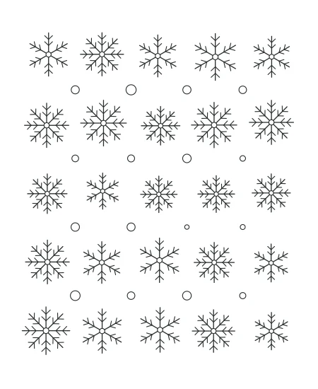 Sunday Garden Snowflake Garden — uncolored snowflake garden drawing