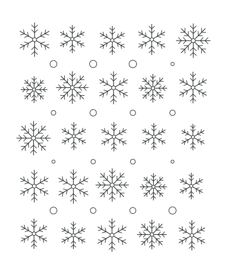 Sunday Garden Snowflake Garden — uncolored snowflake garden drawing