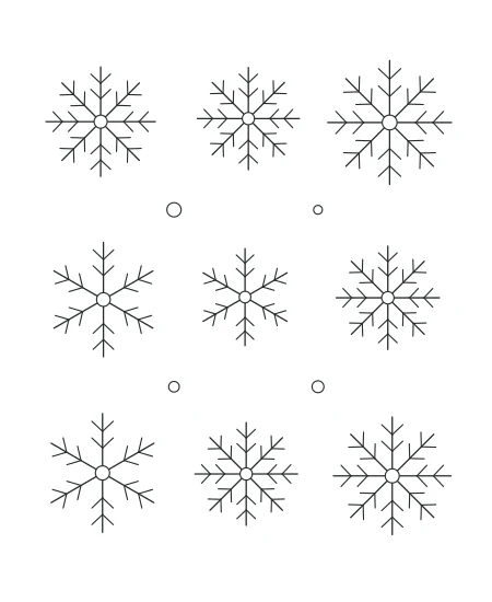 Sunday Garden Snowflake Garden — uncolored snowflake garden drawing