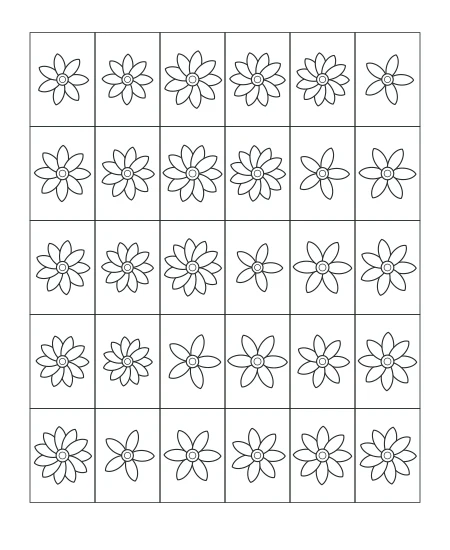 Sunlit Study Garden Mosaic — uncolored garden mosaic drawing
