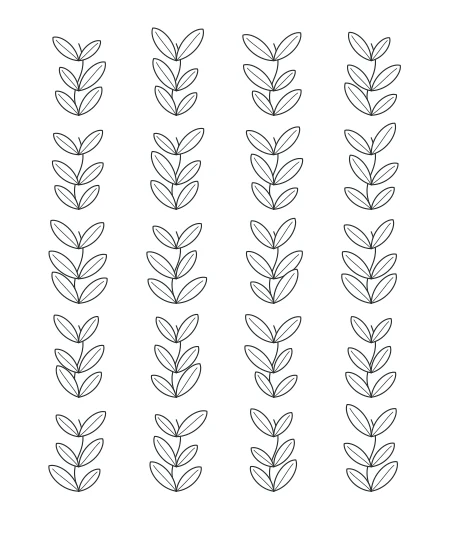 Sunlit Study Leaf Tapestry — uncolored leaf tapestry drawing