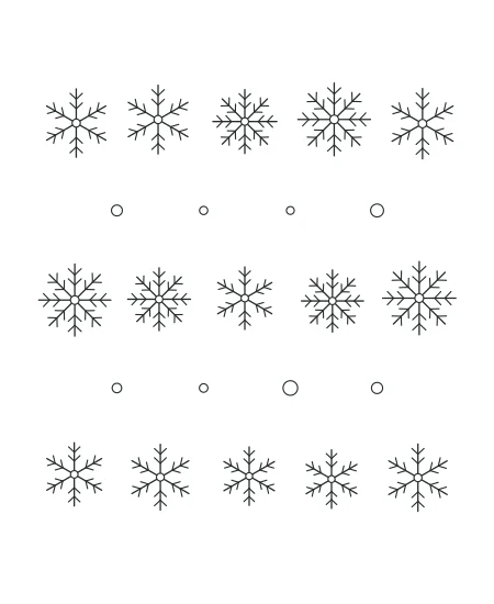Sunlit Study Snowflake Garden — uncolored snowflake garden drawing