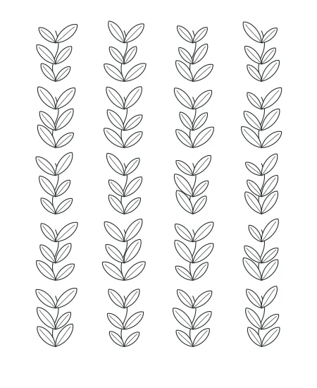 Twilight Petals Leaf Tapestry — uncolored leaf tapestry drawing