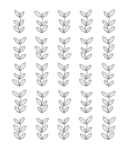 Twilight Petals Leaf Tapestry — uncolored leaf tapestry drawing