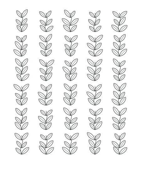 Twilight Petals Leaf Tapestry — uncolored leaf tapestry drawing