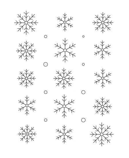 Twilight Petals Snowflake Garden — uncolored snowflake garden drawing