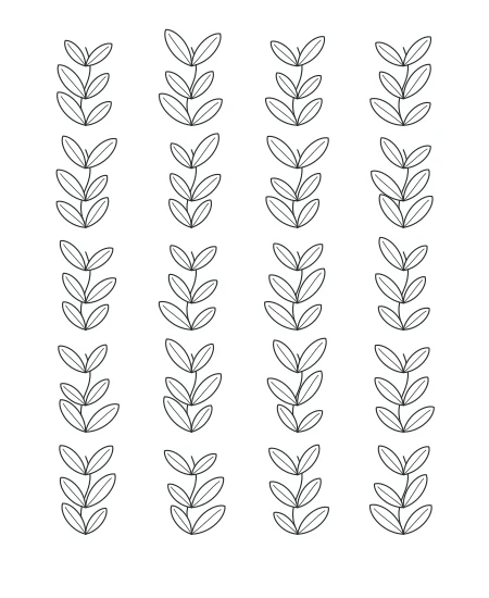 Woodland Notes Leaf Tapestry — uncolored leaf tapestry drawing