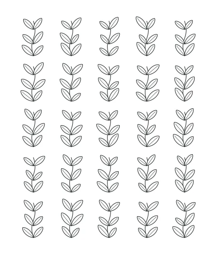Woodland Notes Leaf Tapestry — uncolored leaf tapestry drawing