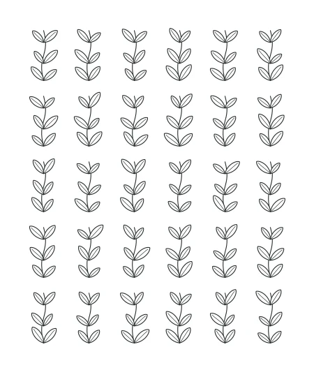 Woodland Notes Leaf Tapestry — uncolored leaf tapestry drawing
